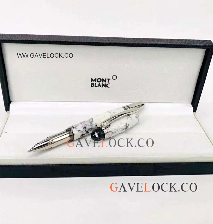 Wholesale Copy MontBlanc Star walker White Marble Rollerball Pen